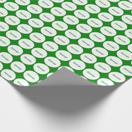 white dots on green wrapping paper