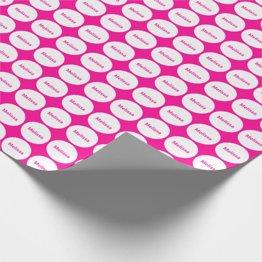 white dots on hot pink wrapping paper