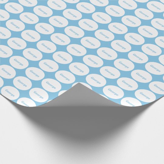 white dots on blue wrapping paper