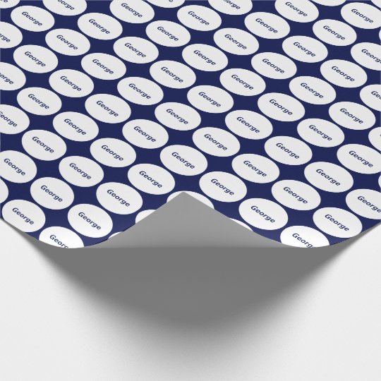 white dots on navy blue wrapping paper