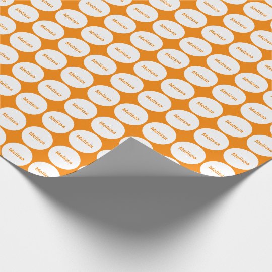 white dots on orange wrapping paper