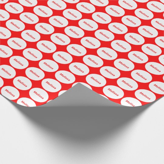 white dots on red wrapping paper