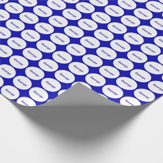 white dots on royal blue wrapping paper