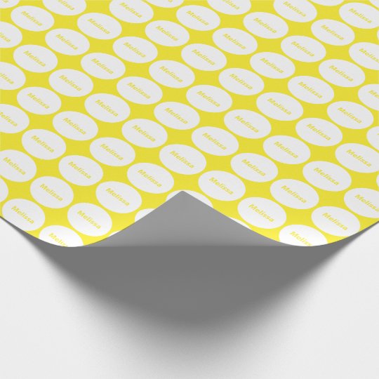 white dots on yellow wrapping paper