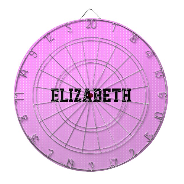 White dots pink pattern dart board (Front)