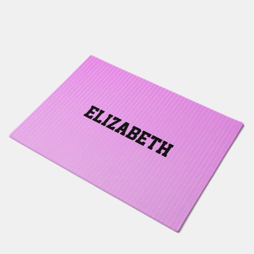 White dots pink pattern doormat