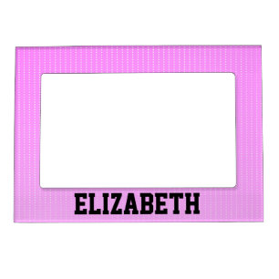 White dots pink pattern magnetic frame