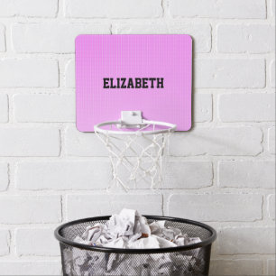 White dots pink pattern mini basketball hoop