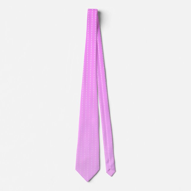 White dots pink pattern neck tie (Front)