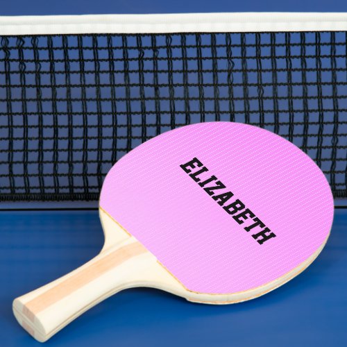 White dots pink pattern ping pong paddle