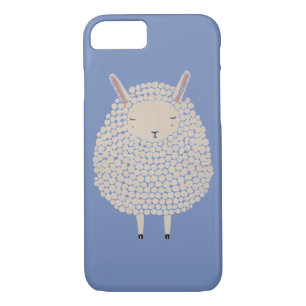 White Dots Round Sleeping Sheep iPhone 8/7 Case