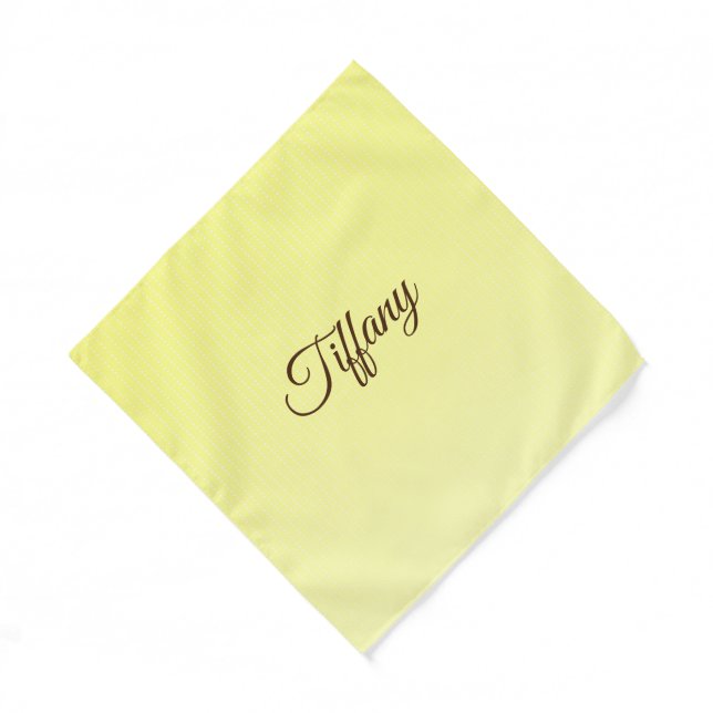 White dots yellow pattern monogram bandana (Front)