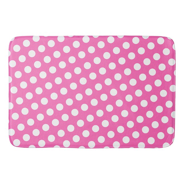 White dotted pattern bath mat (Front)