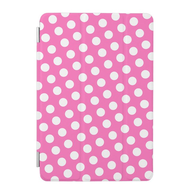White dotted pattern iPad mini cover (Front)
