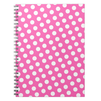 White dotted pattern notebook