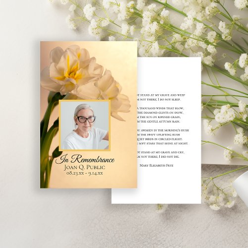White Double Daffodil Flowers Funeral Prayer 
