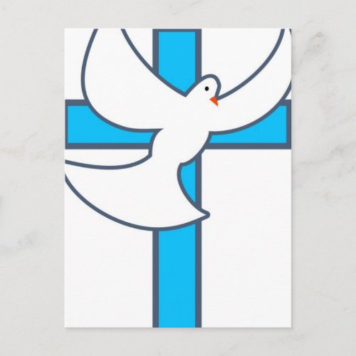 White Dove And Cross Postcard