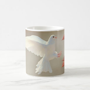 White Dove Birds Flying Nature Photography Coffee Mug