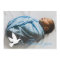 White dove blue boys baptism photo thank you card