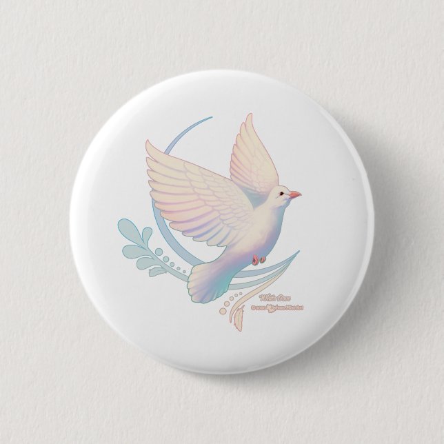White Dove Button (Front)