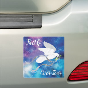 White Dove Car Magnet