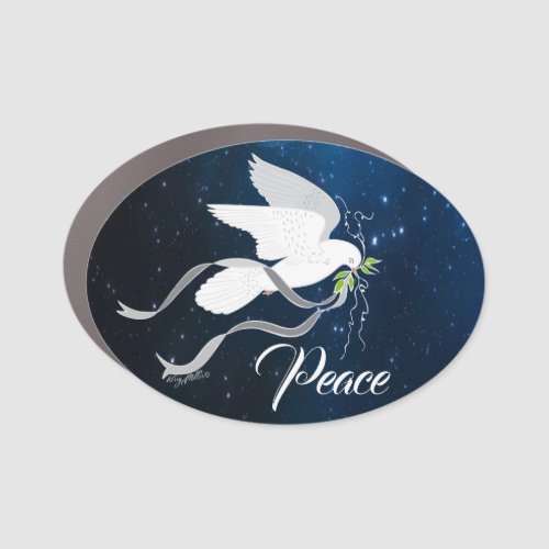 White Dove  Car Magnet