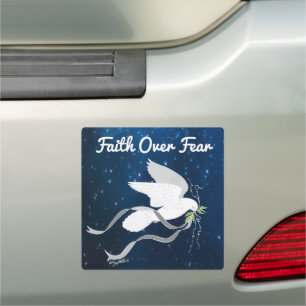 White Dove Car Magnet