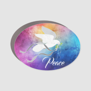 White Dove Car Magnet