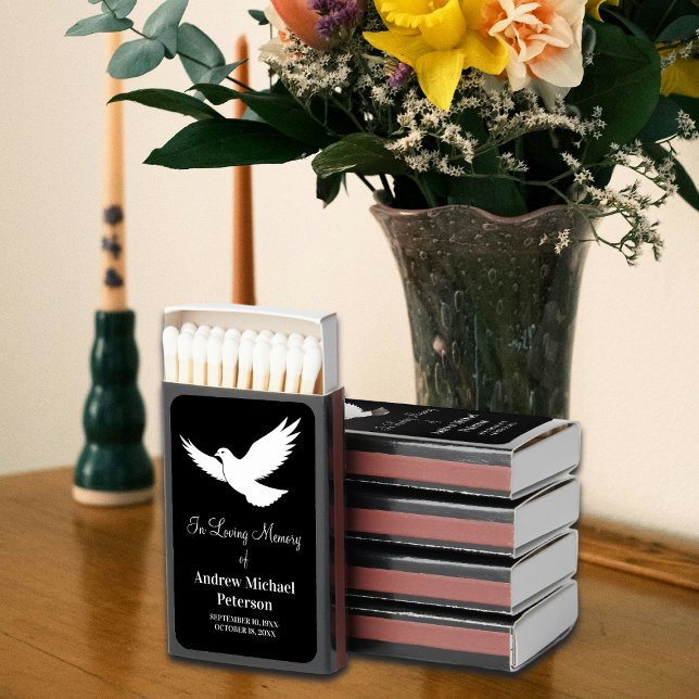 White Dove Celebration Of Life Funeral Matchboxes (Creator Uploaded)