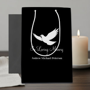 White Dove Celebration Of Life Funeral Medium Gift Bag