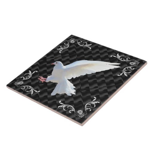 WHITE DOVE CERAMIC TILE | Zazzle