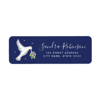 White dove christian event Christmas return Label