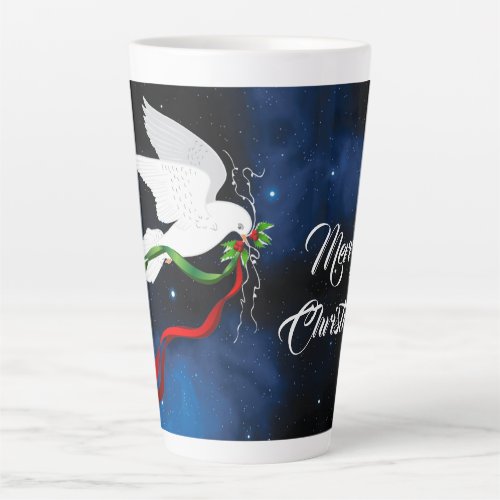 White Dove Christmas Large Latte Mug