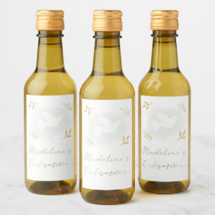white dove Confirmation  Wine Label