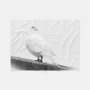 White dove fleece blanket