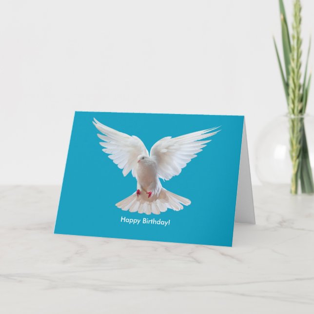 White Dove image Birthday-Card Card (Front)