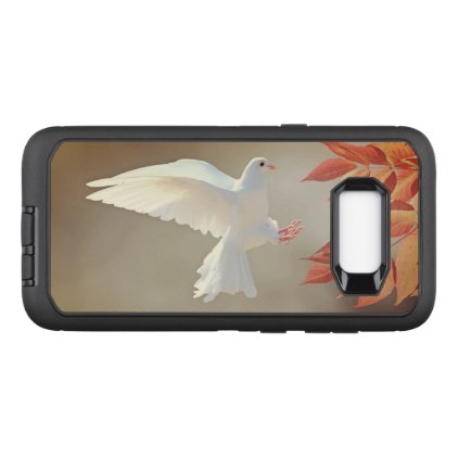 White dove in flight OtterBox defender samsung galaxy s8+ case