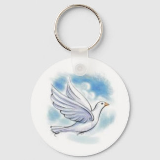 white dove keychain