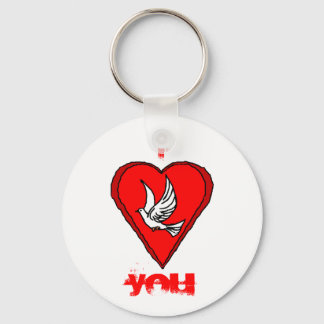 White Dove Keychain