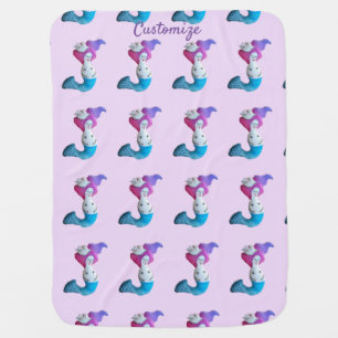 White Dove Mermaid Thunder_Cove Baby Blanket