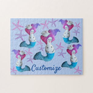 White Dove Mermaid Thunder_Cove Jigsaw Puzzle