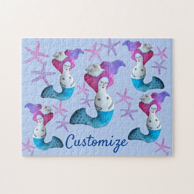 White Dove Mermaid Thunder_Cove  Jigsaw Puzzle (Horizontal)