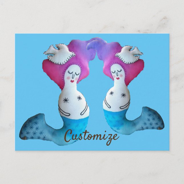 White Dove Mermaid Thunder_Cove  Postcard (Front)