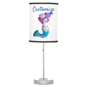 White Dove Mermaid Thunder_Cove Table Lamp