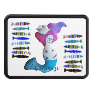 White Dove Mermaid with Fish Thunder_Cove Hitch Cover