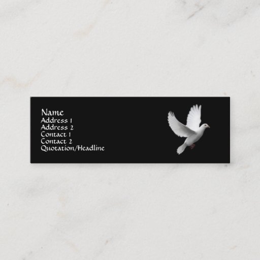 Customizable White Dove Business Card Template