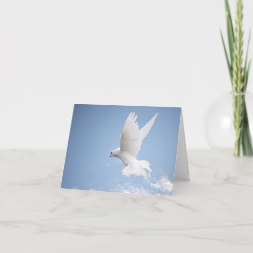 White dove notecard