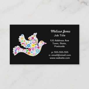 White Dove of flowers Business Card