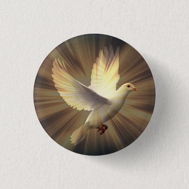 White Dove of Peace. Button (Front)