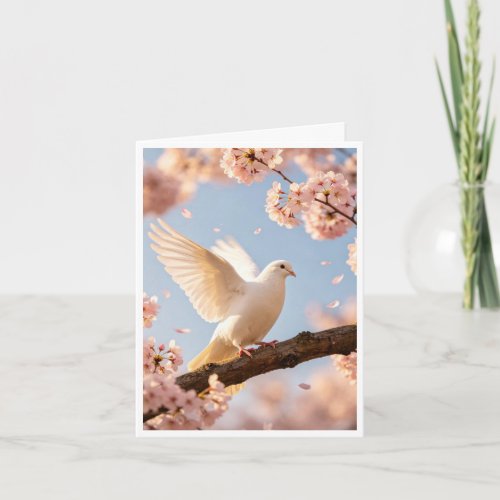 white dove on a card
